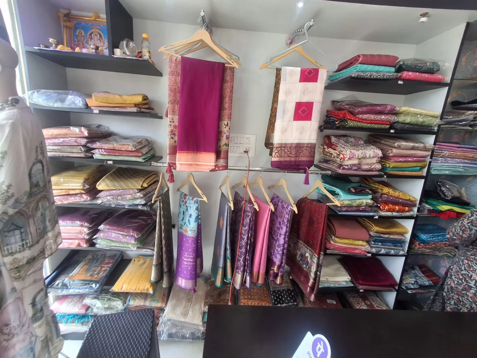 Boutique entrance and welcoming atmosphere of Sri Sai Boutique